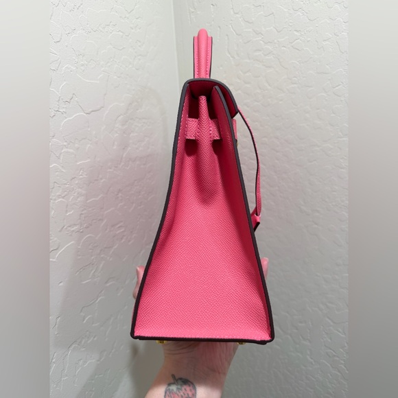 Laluva Kally Leather Bag Pink 28cm - Picture 2 of 6